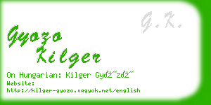 gyozo kilger business card